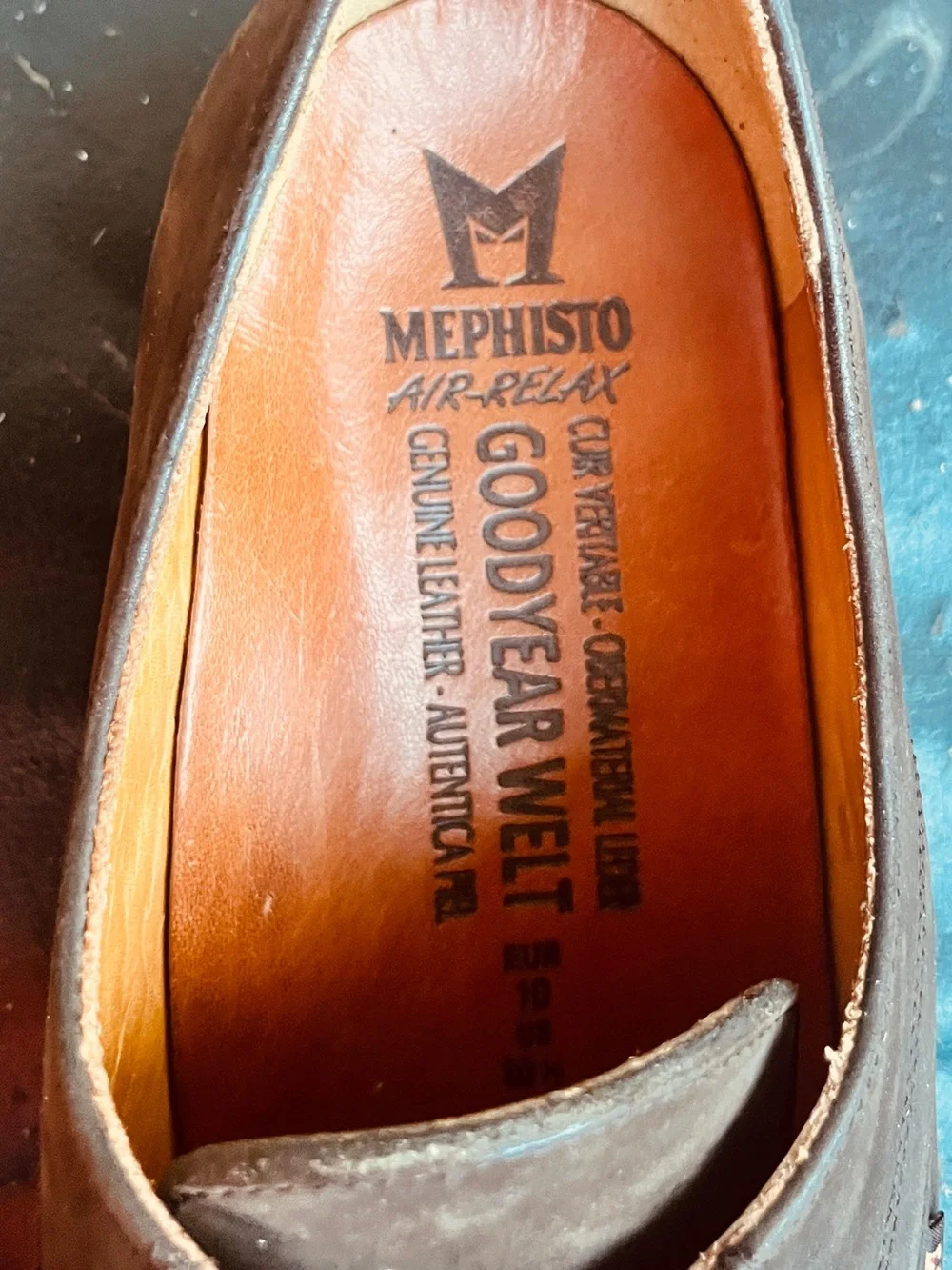 Mens Mephisto nubuck leather oxfords